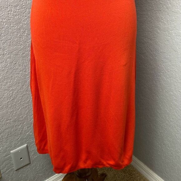 STAUD tomato red/blue straps w/ buttons dress knit S pinup retro - Picture 7 of 13